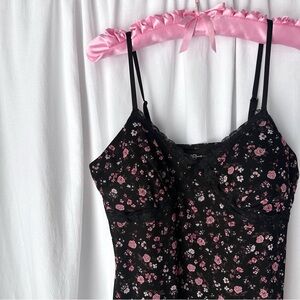 Adorable Floral Lace Slip Dress